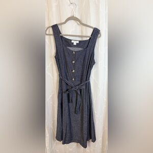 Liz Claiborne | Sleeveless Blue Button-Down Denim Dress | Size Medium
